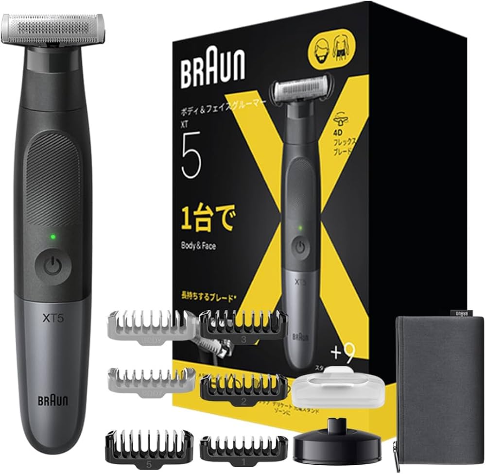 ほぼ新品！ブラウン XT5300 ボディ&フェイスグルーマー PRO X 黒 Amazon | ブラウン(Braun) ボディグルーマー PRO X XT5300-b ボディ